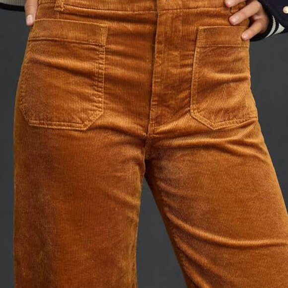 Anthropologie Maeve The Colette Corduroy Crop Wide-Leg Pants Size 25 - Picture 3 of 14
